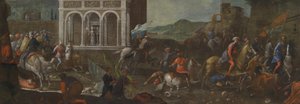 Santa Caterina da Siena difende una città contro i Turchi