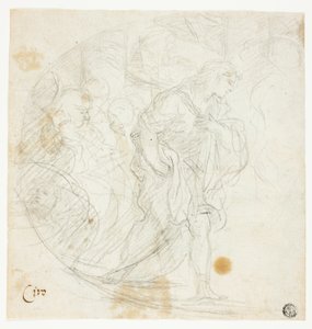 Scena biblica non identificata (recto); schizzi (verso)