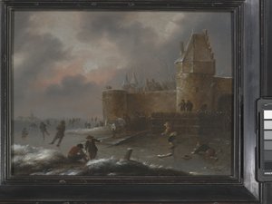 Paesaggio invernale con pattinatori da Claes (1630 76) Molenaer