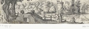 Veduta di un castello da Claes Jansz. Visscher (II) (attributed to)