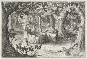 Cristo e la donna samaritana da Claes Jansz. Visscher (II)