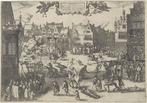 Esecuzione dei cospiratori della Congiura delle Polveri, 1606 da Claes Jansz. Visscher (II)