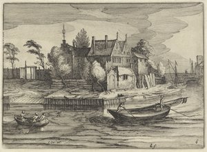 Scialuppe presso una tenuta da Claes Jansz. Visscher (II)