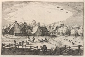 Fattorie e campi di candeggio da Claes Jansz Visscher