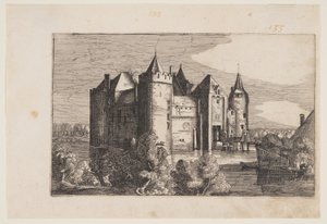 Il castello di Muiden, da Quattro castelli in Olanda e Utrecht da Claes Jansz. Visscher