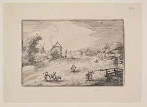 La strada verso Leida, da vedute nei dintorni di Haarlem (Plaisante Plaetsen)