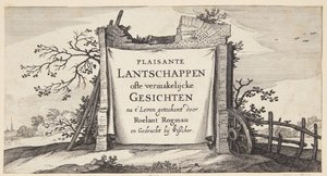 Frontespizio di "Paesaggi con villaggi vicino ad Amsterdam"