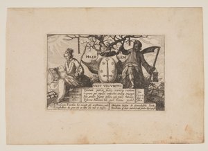 Piastra del titolo, da Vedute nei dintorni di Haarlem (Plaisante Plaetsen) da Claes Jansz. Visscher