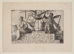 Titolo, da Vedute nei dintorni di Haarlem (Plaisante Plaetsen) da Claes Jansz. Visscher