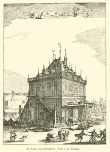 Waag (Casa della Pesatura) di Amsterdam da Claes Jansz Visscher