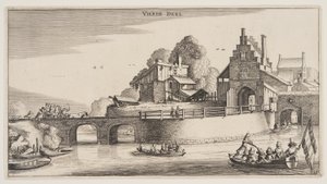 Ingresso di una città, da Paesaggi (Playsante Lantschappen) da Claes Jansz. Visscher II