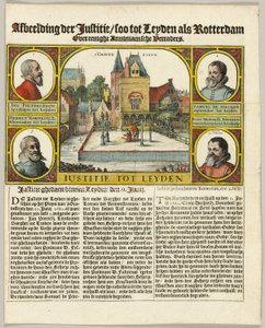 Esecuzione di arminiani a Leida da Claes Jansz. Visscher II