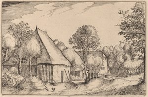 Un cortile di fattoria da Claes Jansz Visscher after Johannes van Doetechum, the Elder after Lucas