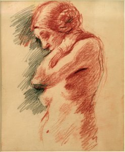 Nudo femminile in piedi, verso sinistra
