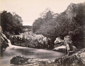 Il ponte Lledr, vicino a Bettws-y-coed (stampa all