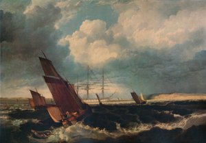Nave di guardia al largo del Nore, c. 1844