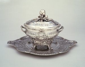 Zuppiera su supporto da Claude Hyacinthe Nicolas Souchet
