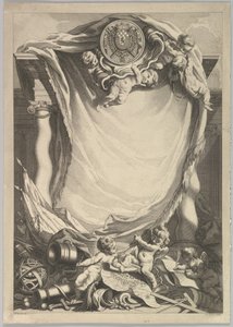 Cornice per una tavola di dedica, XVIII secolo