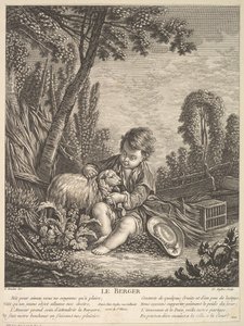 Il pastore, ca. 1753 da Claude Augustin Duflos