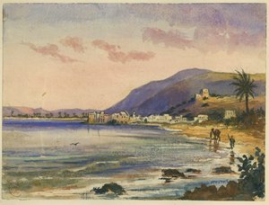 Haifa con la cresta del Carmelo dietro da Claude Conder