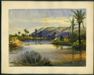 La foce del fiume Kishon e il Monte Carmelo da Claude Conder