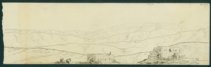 Vista di Jebel Sunnin e Kefr Silwan da B