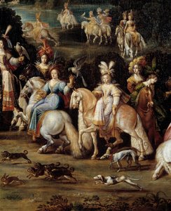 Falconeria. Dettaglio di un dipinto di Claude Deruet da Claude Deruet