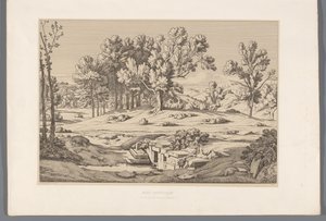 Paesaggio con vista sul monte Pentelikon da Claude Félix Théodore Caruelle d