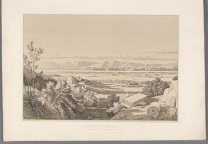 Paesaggio con vista sulle rovine di Corinto da Claude Félix Théodore Caruelle d