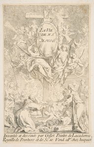 Frontespizio della serie La vita di Cristo da Claude Gillot, Jacques Gabriel Huquier
