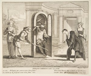 Arlecchino, Imperatore sulla Luna da Claude Gillot, Jacques Gabriel Huquier