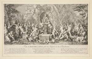 Feste di BACCO, celebrata da Satiri e Baccanti da Claude Gillot
