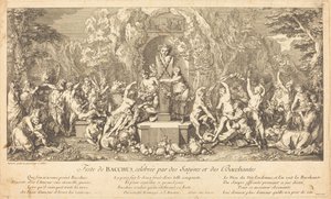 Festa di Bacco, celebrata da satiri e baccanti da Claude Gillot