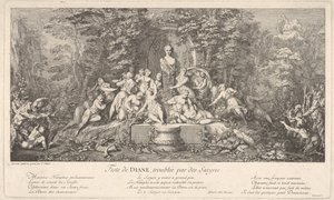 La festa di Diana, interrotta dai satiri, ca. 1786 da Claude Gillot
