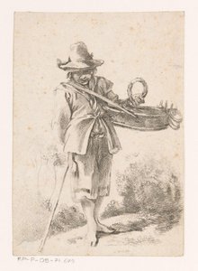 Giovane venditore di prodotti da forno in un paesaggio da Claude Henri Watelet