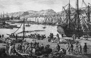 Vecchio porto di Tolone, visto dai magazzini del quartiermastro, serie di 
