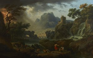 Paesaggio montano con tempesta in arrivo da Claude Joseph Vernet