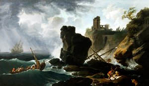 Scena costiera italiana classica