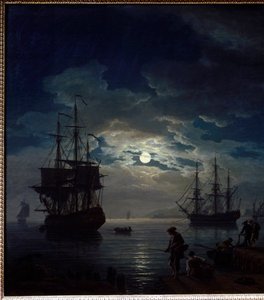 Pesca al chiaro di luna (dettaglio) da Claude Joseph Vernet