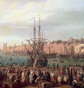 Veduta mattutina del Porto Interno di Marsiglia e del Padiglione dell