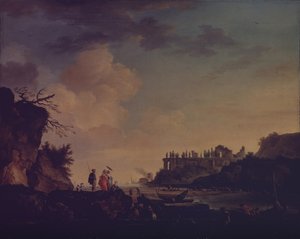 Rovine vicino alla foce di un fiume, 1748 da Claude Joseph Vernet