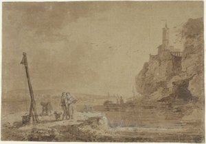 Piccolo porto sotto le scogliere da Claude Joseph Vernet
