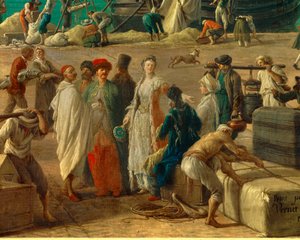 Il porto di Marsiglia nel XVIII secolo (dettaglio) da Claude Joseph Vernet