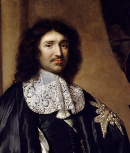 (dettaglio) Ritratto di Jean Baptiste Colbert (1619-1683) Ministro di Luigi XIV da Claude Lefebvre