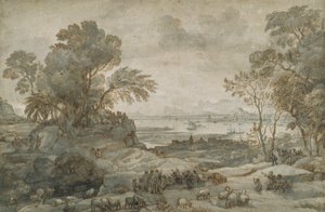 Paesaggio con Cristo che predica il Sermone della Montagna da Claude Lorrain