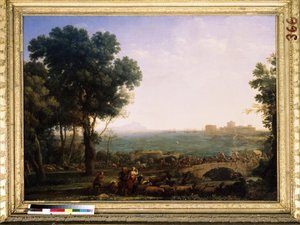 Scena di battaglia su un ponte da Claude  Lorrain