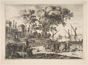 Scena costiera con un artista, ca. 1638-41 da Claude Lorrain