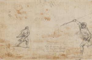 Davide e Golia (verso) da Claude Lorrain