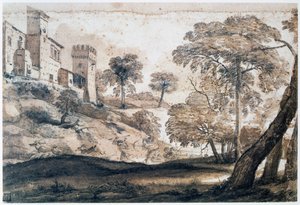 Caccia al cervo, metà-fine XVII secolo da Claude Lorrain