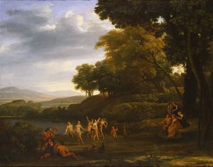 Paesaggio con satiri e ninfe danzanti, 1646